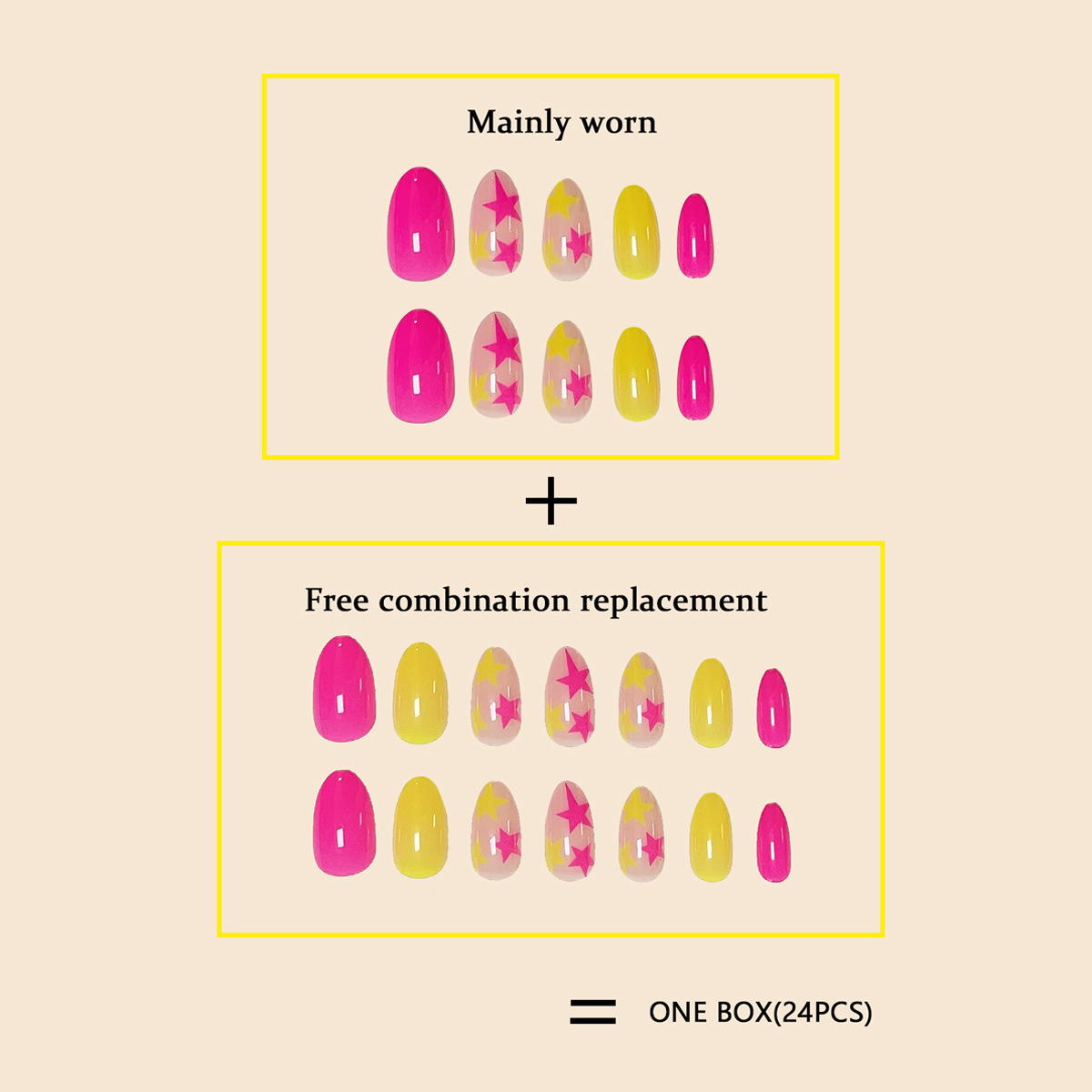 Stellar Neon Multicolor Nails